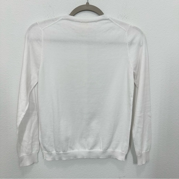 J. Crew Crewcuts Girls Cardigan Size XL 12-14 Crisp Bright White Cotton Summer - Picture 5 of 5